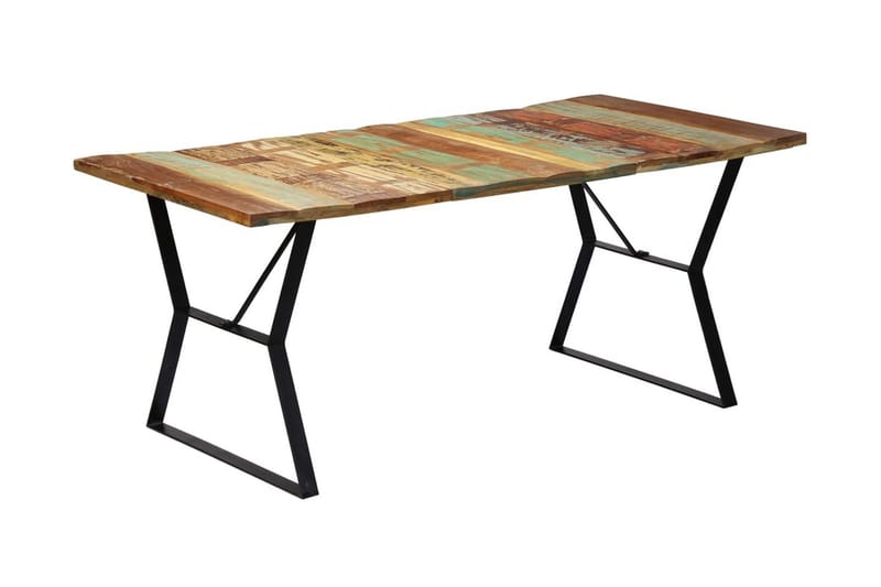 Spisebord 180 X 90 X 76 Cm Massivt Genanvendt Træ - Flerfarvet - Møbler - Borde - Spisebord og køkkenbord