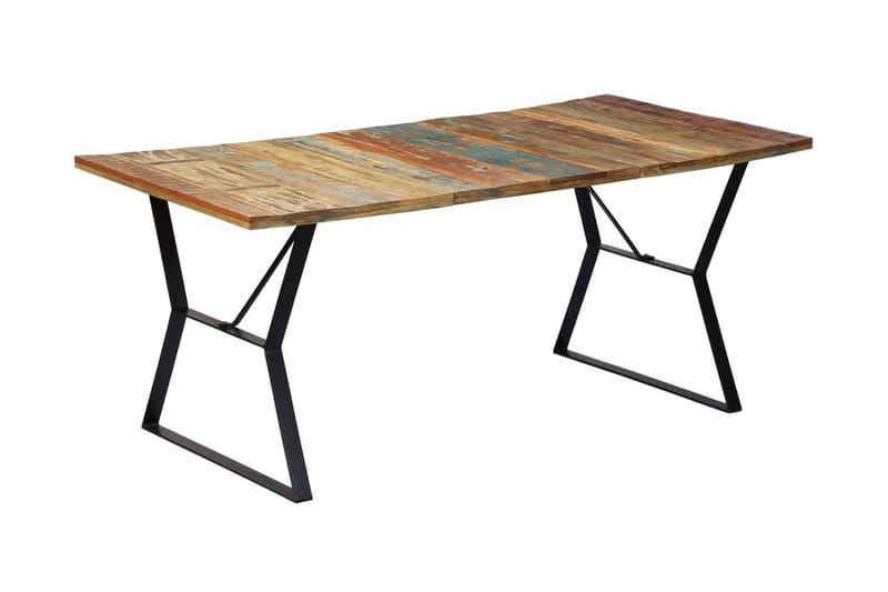 Spisebord 180 X 90 X 76 Cm Massivt Genanvendt Træ - Flerfarvet - Møbler - Borde - Spisebord og køkkenbord