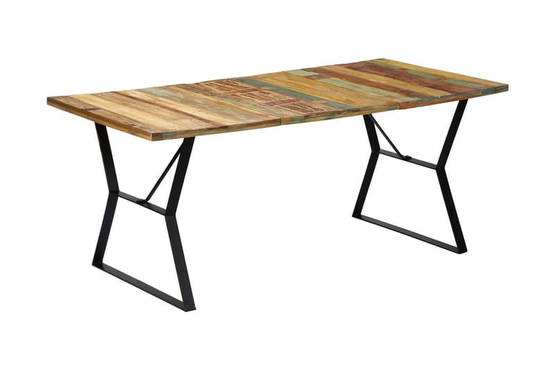 Spisebord 180 X 90 X 76 Cm Massivt Genanvendt Træ - Flerfarvet - Møbler - Borde - Spisebord og køkkenbord