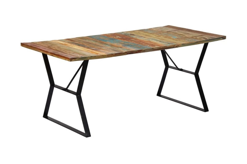 Spisebord 180 X 90 X 76 Cm Massivt Genanvendt Træ - Flerfarvet - Møbler - Borde - Spisebord og køkkenbord