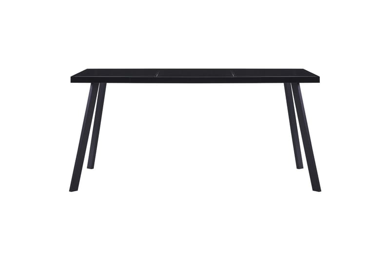 Spisebord 180x90x75 cm Hærdet Glas Sort - Sort - Spisebord og køkkenbord