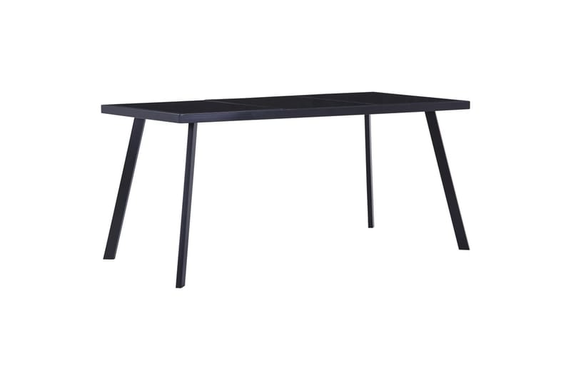Spisebord 180x90x75 cm Hærdet Glas Sort - Sort - Møbler - Borde - Spisebord og køkkenbord