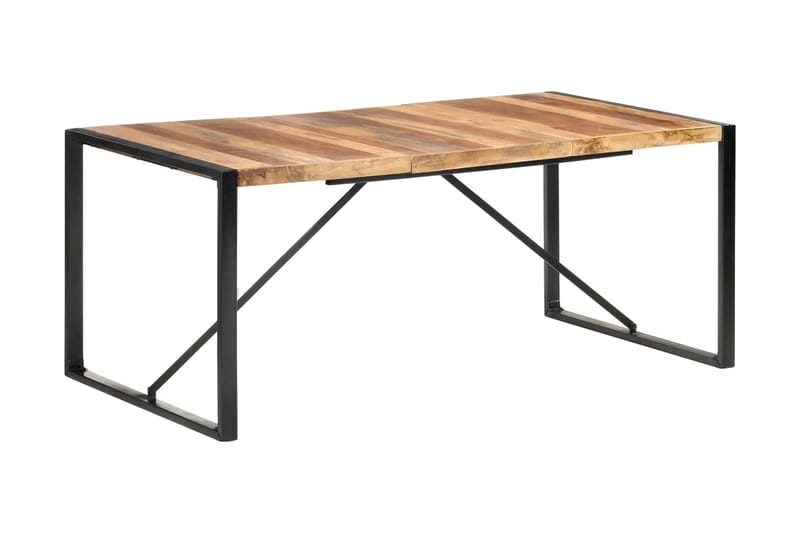 spisebord 180x90x75 cm massivt træ med sheeshamfinish - Brun - Møbler - Borde - Spisebord og køkkenbord