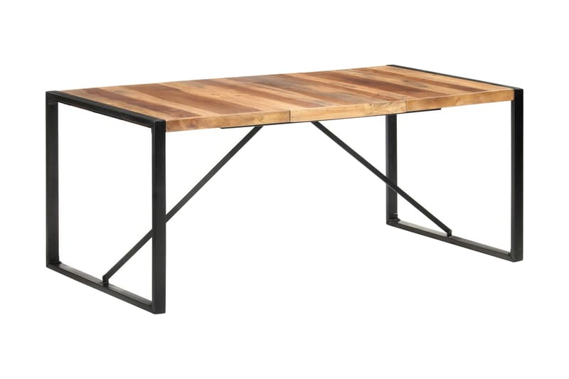 spisebord 180x90x75 cm massivt træ med sheeshamfinish - Brun - Møbler - Borde - Spisebord og køkkenbord