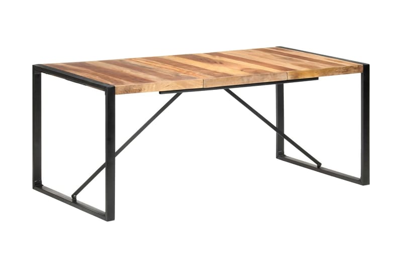spisebord 180x90x75 cm massivt træ med sheeshamfinish - Brun - Spisebord og køkkenbord