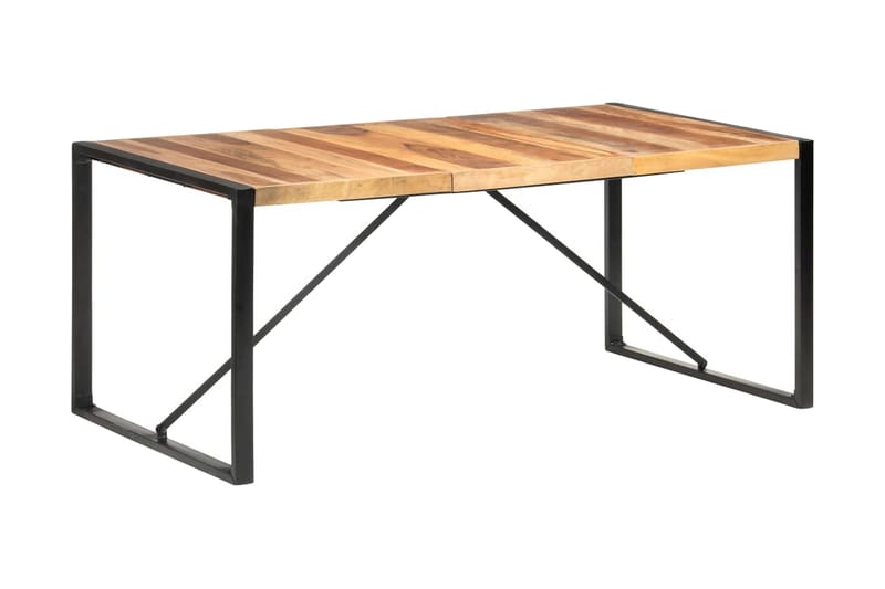 spisebord 180x90x75 cm massivt træ med sheeshamfinish - Brun - Møbler - Borde - Spisebord og køkkenbord
