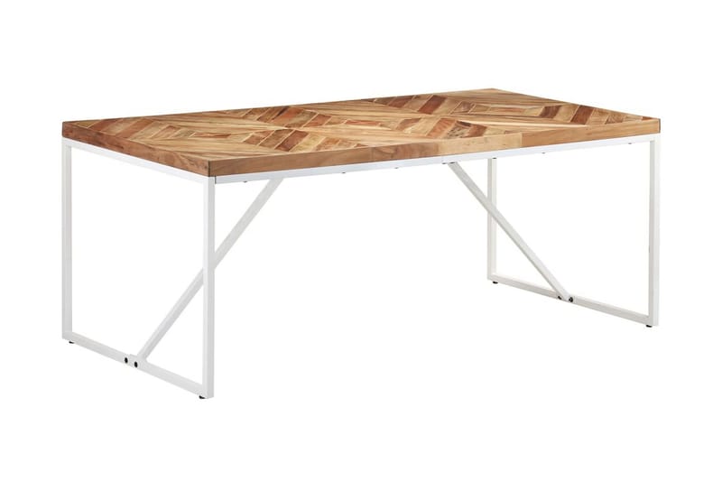 spisebord 180x90x76 cm massivt akacietræ og mangotræ - Brun - Spisebord og køkkenbord