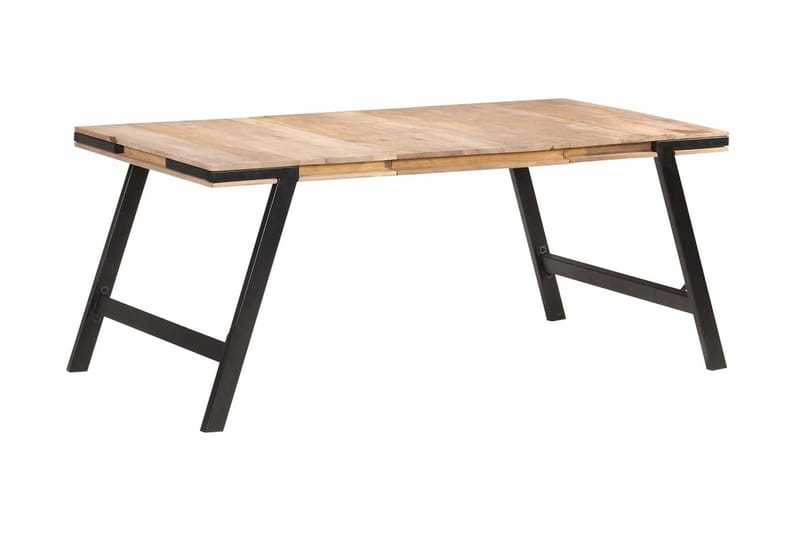 spisebord 180x90x76 cm massivt mangotræ - Brun - Spisebord og køkkenbord