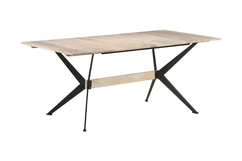 spisebord 180x90x76 cm massivt mangotræ - Brun - Spisebord og køkkenbord