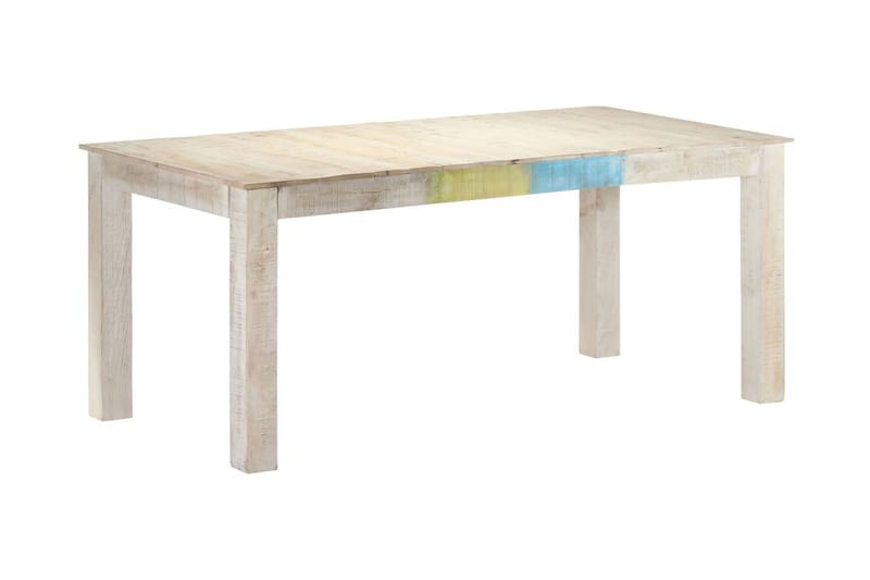 spisebord 180x90x76 cm massivt mangotræ hvid - Hvid - Spisebord og køkkenbord