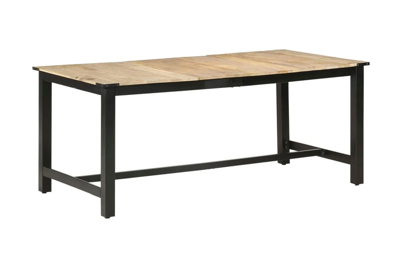 spisebord 180x90x76 cm massivt ru mangotræ - Brun - Møbler - Borde - Spisebord og køkkenbord