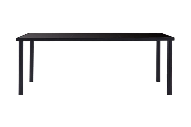 Spisebord 200 x 100 x 75 cm Hærdet Glas Sort - Sort - Møbler - Borde - Spisebord og køkkenbord