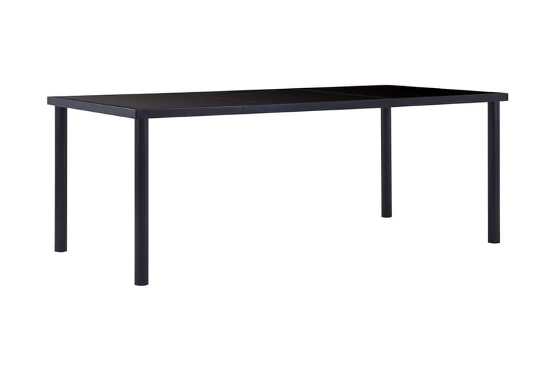 Spisebord 200 x 100 x 75 cm Hærdet Glas Sort - Sort - Møbler - Borde - Spisebord og køkkenbord