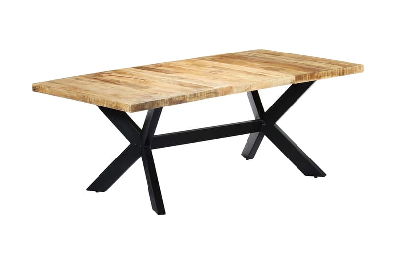 Spisebord 200 X 100 X 75 Cm Massivt Mangotræ - Brun - Møbler - Borde - Spisebord og køkkenbord