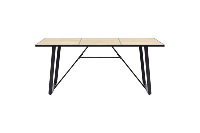 Spisebord 200 X 100 X 75 Cm Mdf Egetræsfarve - Brun - Møbler - Borde - Spisebord og køkkenbord