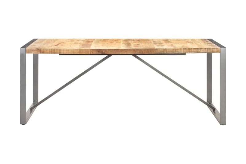 Spisebord 200X100X75 cm Massivt Ru Mangotræ - Brun - Møbler - Borde - Spisebord og køkkenbord