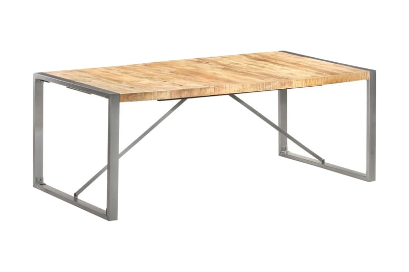 Spisebord 200X100X75 cm Massivt Ru Mangotræ - Brun - Møbler - Borde - Spisebord og køkkenbord
