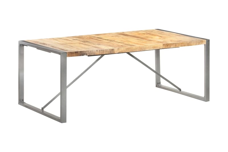 Spisebord 200X100X75 cm Massivt Ru Mangotræ - Brun - Møbler - Borde - Spisebord og køkkenbord