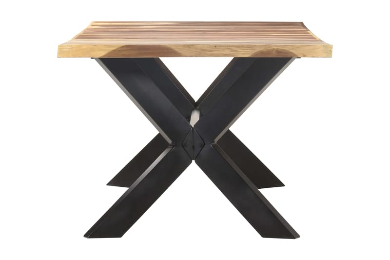 spisebord 200x100x75 cm massivt træ med sheeshamfinish - Brun - Møbler - Borde - Spisebord og køkkenbord