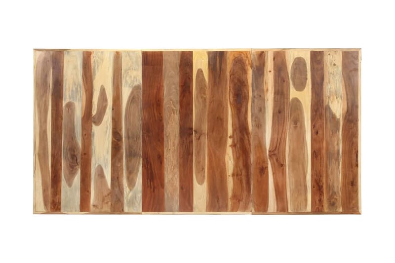 spisebord 200x100x75 cm massivt træ med sheeshamfinish - Brun - Møbler - Borde - Spisebord og køkkenbord