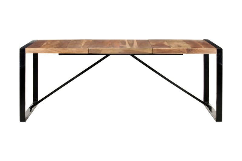 spisebord 200x100x75 cm massivt træ med sheeshamfinish - Brun - Møbler - Borde - Spisebord og køkkenbord