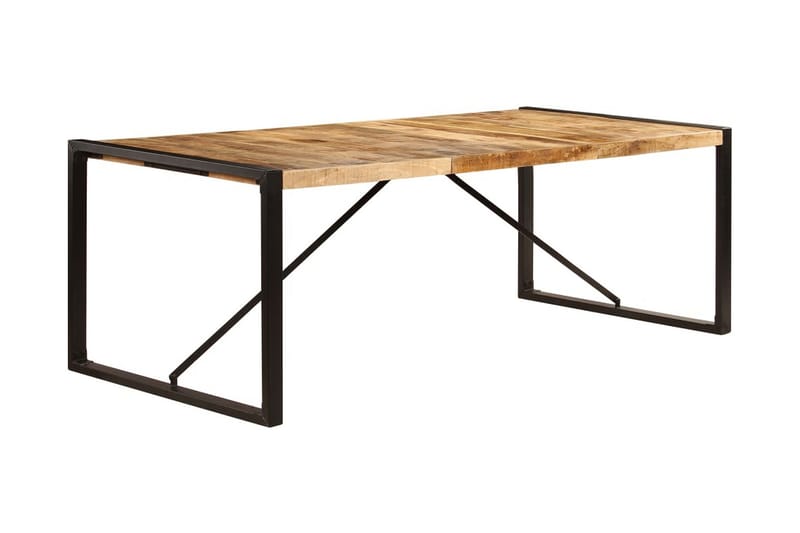 Spisebord 220 X 100 X 75 Cm Massivt Mangotræ - Brun - Møbler - Borde - Spisebord og køkkenbord