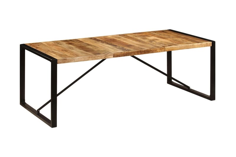 Spisebord 220 X 100 X 75 Cm Massivt Mangotræ - Brun - Møbler - Borde - Spisebord og køkkenbord