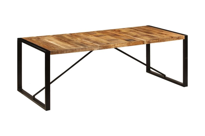 Spisebord 220 X 100 X 75 Cm Massivt Mangotræ - Brun - Møbler - Borde - Spisebord og køkkenbord
