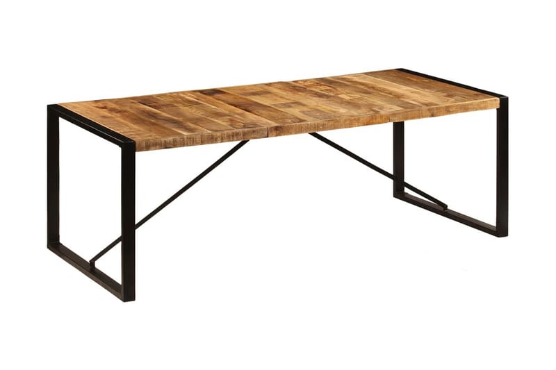 Spisebord 220 X 100 X 75 Cm Massivt Mangotræ - Brun - Møbler - Borde - Spisebord og køkkenbord