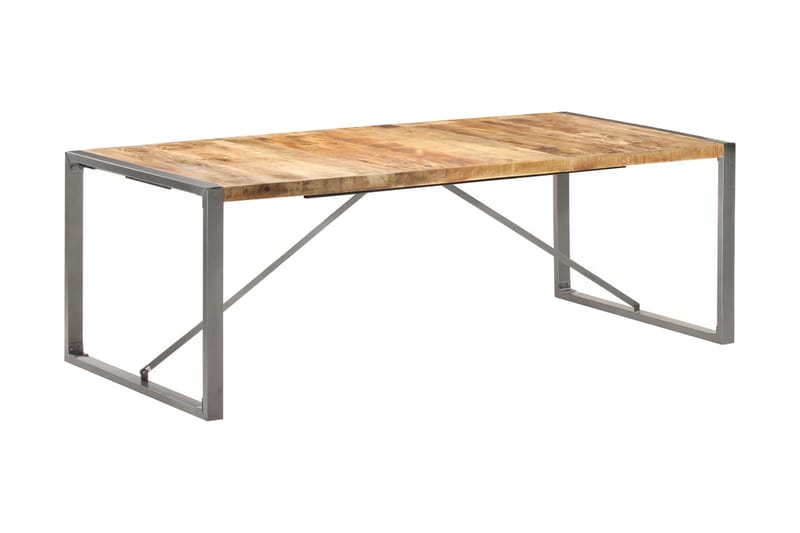 Spisebord 220X100X75 cm Massivt Ru Mangotræ - Brun - Møbler - Borde - Spisebord og køkkenbord