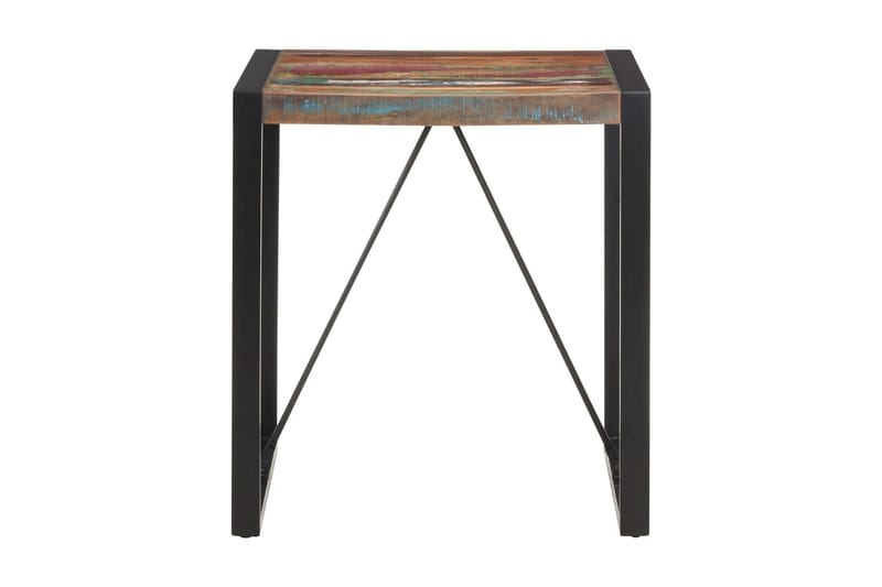 Spisebord 70x70x75 cm massivt genanvendt træ - Sort - Spisebord og køkkenbord