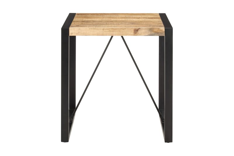 Spisebord 70x70x75 cm massivt ru mangotræ - Sort - Møbler - Borde - Spisebord og køkkenbord