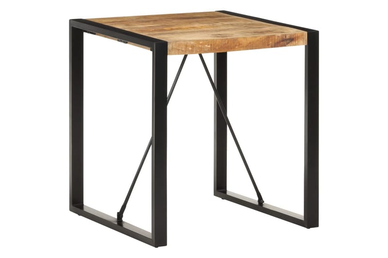 Spisebord 70x70x75 cm massivt ru mangotræ - Sort - Møbler - Borde - Spisebord og køkkenbord