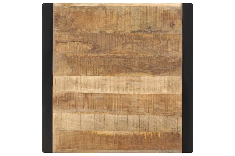 Spisebord 70x70x75 cm massivt ru mangotræ - Sort - Møbler - Borde - Spisebord og køkkenbord