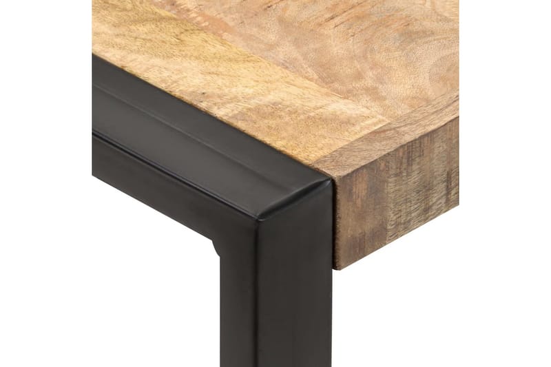 Spisebord 70x70x75 cm massivt ru mangotræ - Sort - Møbler - Borde - Spisebord og køkkenbord