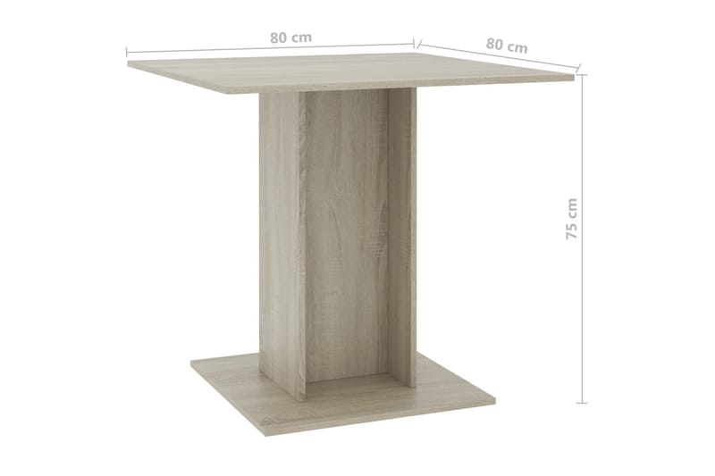 spisebord 80 x 80 x 75 cm spånplade sonoma-eg - Spisebord og køkkenbord