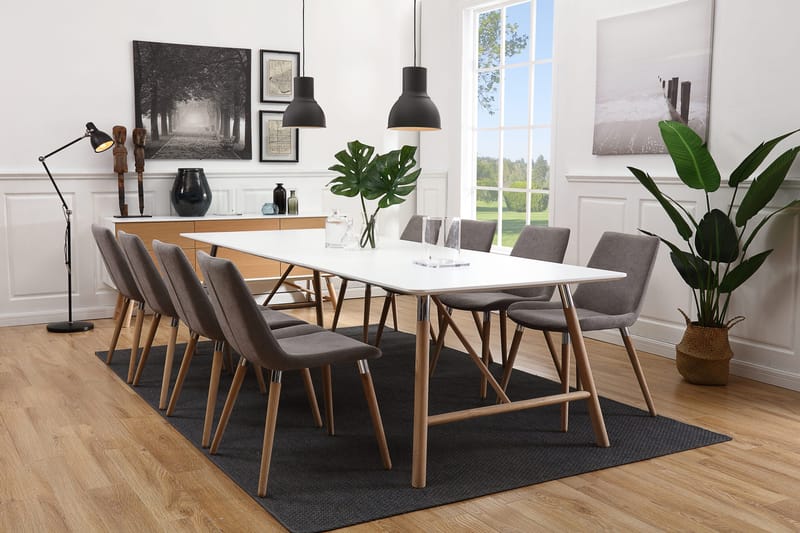 Spisebord Andrarum Waltham udtrækkeligt spisebord 180 cm Hvid - Møbler - Borde - Spisebord og køkkenbord