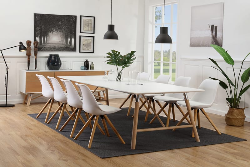 Spisebord Andrarum Waltham udtrækkeligt spisebord 180 cm Hvid - Møbler - Borde - Spisebord og køkkenbord