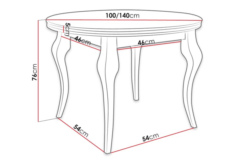 Spisebord - Hvid - Møbler - Borde - Spisebord og køkkenbord