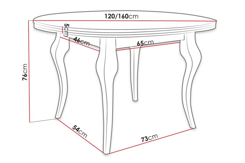 Spisebord - Hvid - Møbler - Borde - Spisebord og køkkenbord