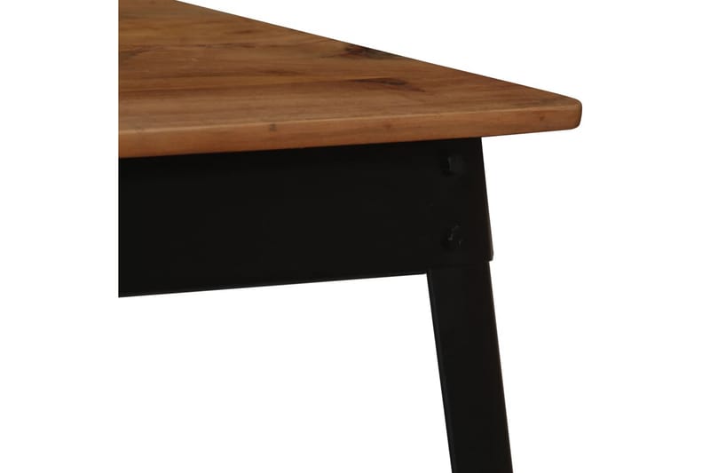 Spisebord I Massivt Akacietræ Og Stål 120 X 60 X 76 Cm - Brun - Spisebord og køkkenbord