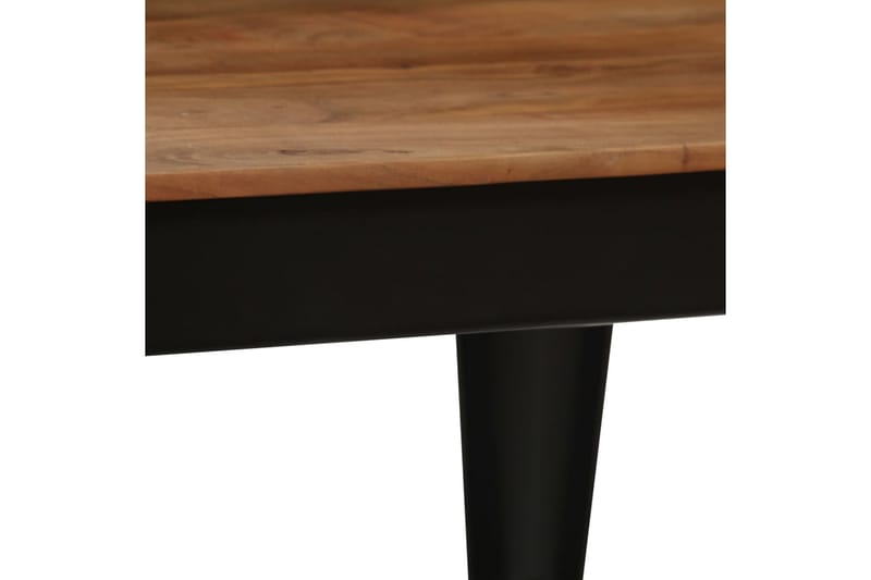 Spisebord I Massivt Akacietræ Og Stål 120 X 60 X 76 Cm - Brun - Spisebord og køkkenbord