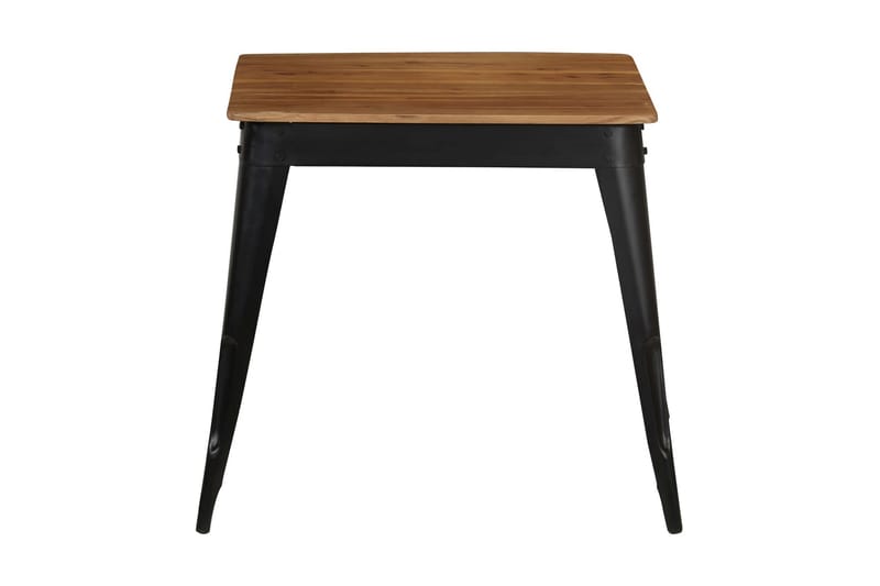 Spisebord I Massivt Akacietræ Og Stål 75 X 75 X 76 Cm - Brun - Spisebord og køkkenbord