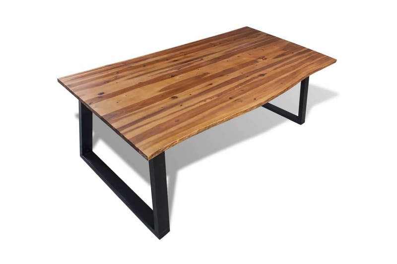 Spisebord Massivt Akacietræ 200 X 90 Cm - Brun - Spisebord og køkkenbord