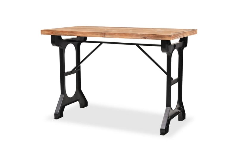 Spisebord Massivt Fyrretræsbordplade 122 X 65 X 82 Cm - Brun - Spisebord og køkkenbord