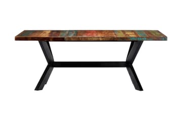 Spisebord Massivt Genanvendt Træ 200 X 100 X 75 Cm - Flerfarvet - Møbler - Borde - Spisebord og køkkenbord
