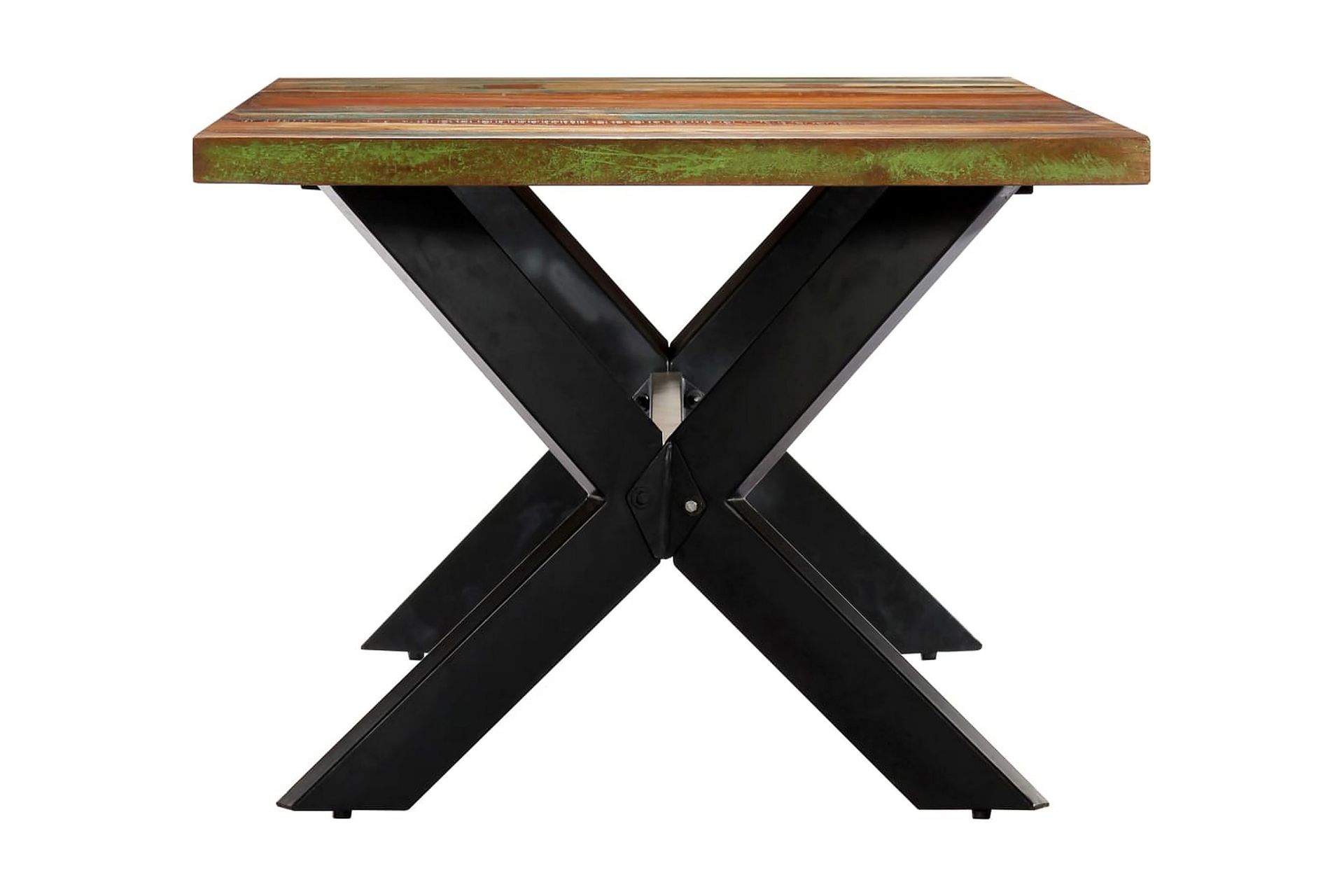 Spisebord Massivt Genanvendt Træ 200 X 100 X 75 Cm - Flerfarvet - Møbler - Borde - Spisebord og køkkenbord