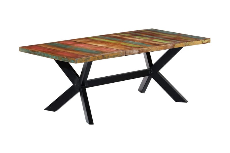 Spisebord Massivt Genanvendt Træ 200 X 100 X 75 Cm - Flerfarvet - Møbler - Borde - Spisebord og køkkenbord