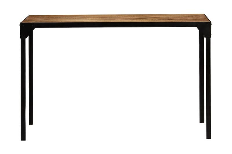 Spisebord Massivt Ru Mangotræ Og Stål 120 Cm - Brun - Spisebord og køkkenbord