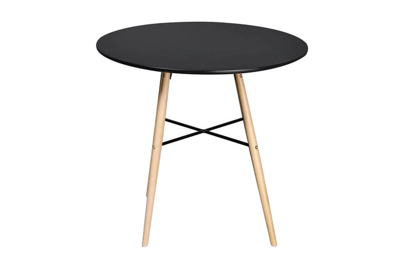 Spisebord Mdf Rundt Sort - Sort - Spisebord og køkkenbord